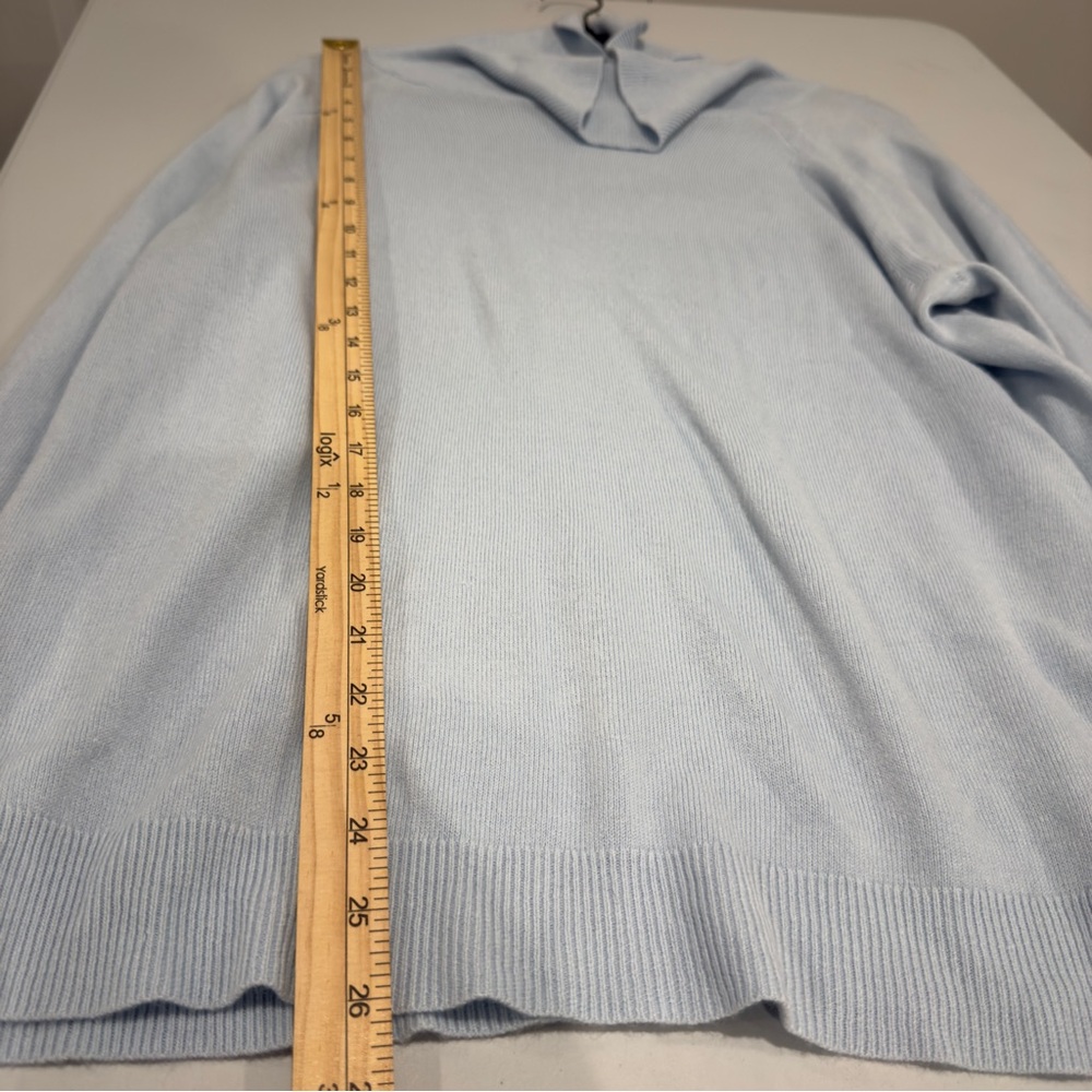 Karen Scott Turtleneck Sweater Light Blue Women Size XXL Acrylic Long Sleeves - Picture 10 of 12